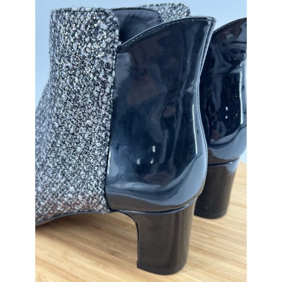 DONALD J PLINER Women Booties Black Grey 9 M Jaxx Ankle Boots Sparkle Shimmer - Picture 6 of 14